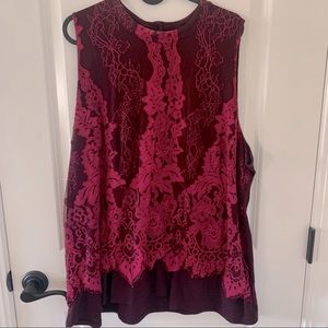 Maurice’s Lace Overlay Work Tank - Size 3